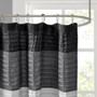 Faux Silk Shower Curtain - Black MP70-246