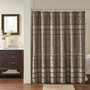 100% Polyester Jacquard Shower Curtain - Brown MPE70-883