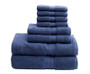 800Gsm Cotton 8 Piece Towel Set - Dark Blue MPS73-199