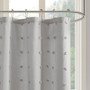 100% Cotton Jacquard Pom Pom Shower Curtain - Grey UH70-2244