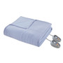 100% Polyester Knitted Micro Fleece Solid Textured Heated Blanket - Queen BR54-0185