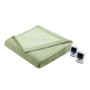 100% Polyester Knitted Micro Fleece Solid Textured Heated Blanket - Full BR54-0188