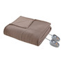 100% Polyester Knitted Micro Fleece Solid Textured Heated Blanket - Queen BR54-0193