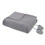 100% Polyester Knitted Micro Fleece Solid Textured Heated Blanket - Twin BR54-0411