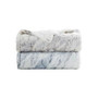 100% Polyester Marble Faux Fur Heated Throw - Grey/Blue BR54-1370