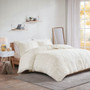 100% Polyester Back Solid Shaggy Long Fur Comforter Set - Twin/Twin XL ID10-1699