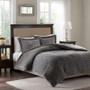 100% Polyester Checkboard Brushed Long Fur Comforter Mini Set - Twin BASI10-0407