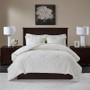 100% Polyester Embroidered Medallion Long Fur To Mink Comforter Set - Full/Queen MP10-5058