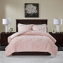 100% Polyester Embroidered Medallion Long Fur To Mink Comforter Set - Twin MP10-5060