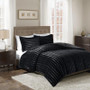 100% Polyester Solid Brushed Faux Fur Comforter Mini Set - Full/Queen MP10-3064