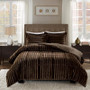 100% Polyester Solid Brushed Faux Fur Comforter Mini Set - Full/Queen MP10-3068