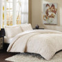 100% Polyester Embroidered Solid Long Fur Ultra Plush Comforter Mini Set - Twin/Twin XL MP10-1993