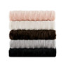 100% Polyester Solid Stripe Plaited Brushed Long Fur Throw - Blush MP50-4823