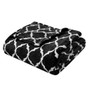 100% Polyester Printed Microlight Brushed Throw W/1" Self Hem - Black MP50-3509