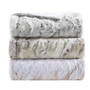 100% Polyester Marble Printed Knitted Long Fur Throw - Blush MP50-6877