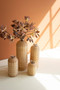Set Of Four Rattan Wrapped Glass Vases (CLAN1193)