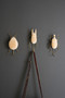 Set Of Three Carved Wood And Wire Beetle Wall Hooks (CVY1455)