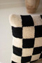 Black And White Checks Hand Hooked Pillow (NANT1035)