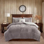 100% Polyester Solid Velour To Berber Comforter Set - Twin WR10-2061
