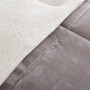 100% Polyester Solid Velour To Berber Comforter Set - King WR10-2063