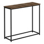 Black Metal Accent Table - Brown Laminate (I 2254)