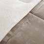 100% Polyester Solid Velour To Berber Comforter Set - King WR10-2418