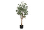 46" Tall Decorative Eucalyptus Artificial Plant - Black Pot (I 9518)