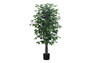 58" Tall Decorative Ficus Artificial Plant - Black Pot (I 9564)