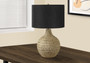 25"H Contemporary Brown Resin Table Lamp - Black Shade (I 9606)