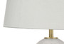 26"H Transitional White Ceramic Table Lamp - Ivory/Cream Shade (I 9610)