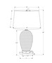 26"H Transitional White Ceramic Table Lamp - Ivory/Cream Shade (I 9610)