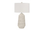 33"H Contemporary Cream Ceramic Table Lamp - Ivory/Cream Shade (I 9613)