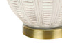 21"H Transitional Cream Resin Table Lamp - Ivory/Cream Shade (I 9617)
