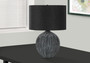 23"H Contemporary Black Ceramic Table Lamp - Black Shade (I 9618)