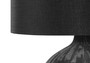 23"H Contemporary Black Ceramic Table Lamp - Black Shade (I 9618)