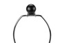 25"H Contemporary Black Ceramic Table Lamp - Ivory/Cream Shade (I 9620)