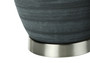 24"H Contemporary Blue Ceramic Table Lamp - Ivory/Cream Shade (I 9622)