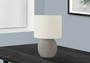 20"H Contemporary Grey Concrete Table Lamp - Ivory/Cream Shade (I 9626)