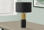 25"H Contemporary Black Concrete Table Lamp - Black Shade (I 9629)