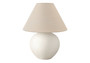 16"H Contemporary Cream Ceramic Table Lamp - Cream Shade (I 9631)