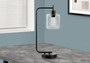 20"H Modern Black Metal Table Lamp - Glass Shade (Usb Port Included) (I 9637)