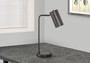 18"H, Modern Grey Metal Table Lamp - Grey Shade (Usb Port Included) (I 9645)