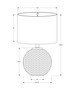 19"H Modern Grey Resin Table Lamp - Ivory/Cream Shade (I 9653)
