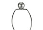 24"H Contemporary Grey Resin Table Lamp - Ivory/Cream Shade (I 9654)