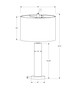 28"H Contemporary Nickel Metal Table Lamp - Ivory/Cream Shade (I 9657)