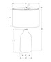 24"H Contemporary Black Concrete Table Lamp - Grey Shade (I 9701)
