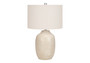 26"H Contemporary Cream Ceramic Table Lamp - Ivory/Cream Shade (I 9704)