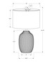 26"H Contemporary Cream Ceramic Table Lamp - Ivory/Cream Shade (I 9704)