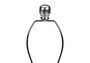 26"H Contemporary Black Ceramic Table Lamp - Ivory/Cream Shade (I 9705)