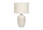 25"H Transitional Cream Ceramic Table Lamp - Ivory/Cream Shade (I 9707)